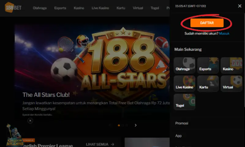 188 Slot - Panduan Cara Daftar 188BET di Desktop