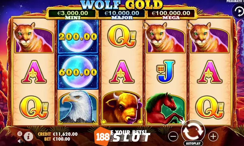 188 Slot - Tampilan Slot Wolf Gold